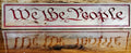 We The People Rustic Wood Sign