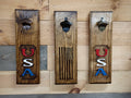 American Flag Wall-Mounted Bottle Opener – Rustic Wood Sign